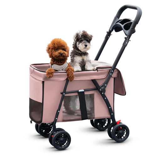 Pet Rover Deluxe - Folding Travel Carrier Pink